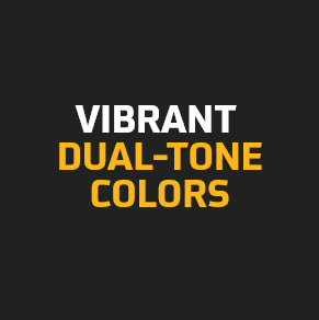 Vibrant dual-tone colors
