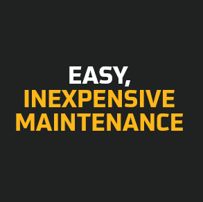 Easy, inexpensive maintenance
