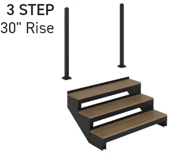 3 step staircase