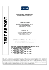 Rapport d'essai Al13 PLUS P2 et des ferrures extérieures (Canada)