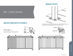 FortressCable V-Series Railing Assembly Drawings