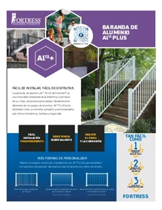 Al13 PLUS Aluminium Railing Sales Sheet (Spanish)