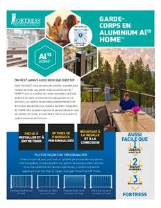 Al13 PLUS Aluminum Railing Sales Sheet (French)