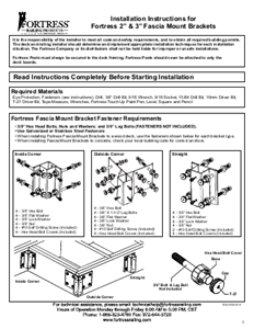 Instructions d'installation des ferrures pour montage fascia de rampe 2 po et 3 po
