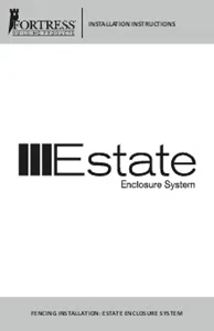 Instructions d'installation pour enclos Estate