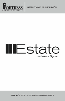 Instructions d'installation pour enclos Estate (Portugais)