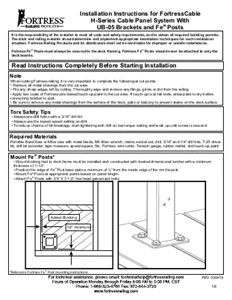 FortressCable H-Series Railing Traditional Installation Instructions