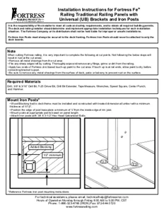 Fe26 Railing Installation Instructions with Traditional Panels