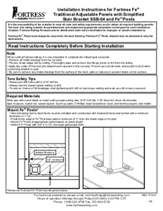 Fe26 Railing Simplified Stair Bracket Installation Instructions