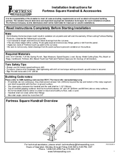 Square Handrail System Installation Instructions
