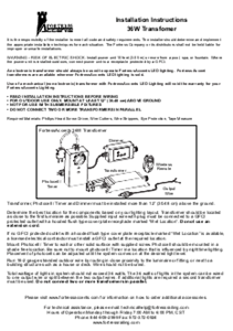 FortressAccents™ Lighting 36W Transformer Instructions