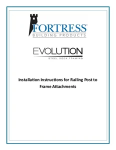 Guide d'installation de structure Evolution pour les poteaux de rampe aux fixations de la structure