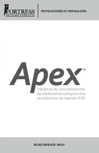 Instructions d'installation des planches de revêtement Apex (Espagnol)