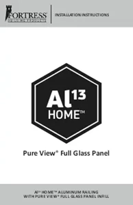 Pure View Al13 HOME Full Glass Panel Installation Instructions 