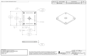 Al13 HOME Post Base Plate 3" Drawing