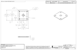 Al13 HOME Post Base Plate 2" Drawing 