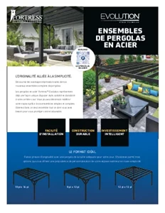 Pergola Kits Sales Sheet (French)