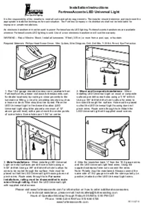 FortressAccents LED Universal Light Installation Instructions