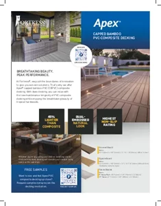 Apex® Decking Sales Sheet