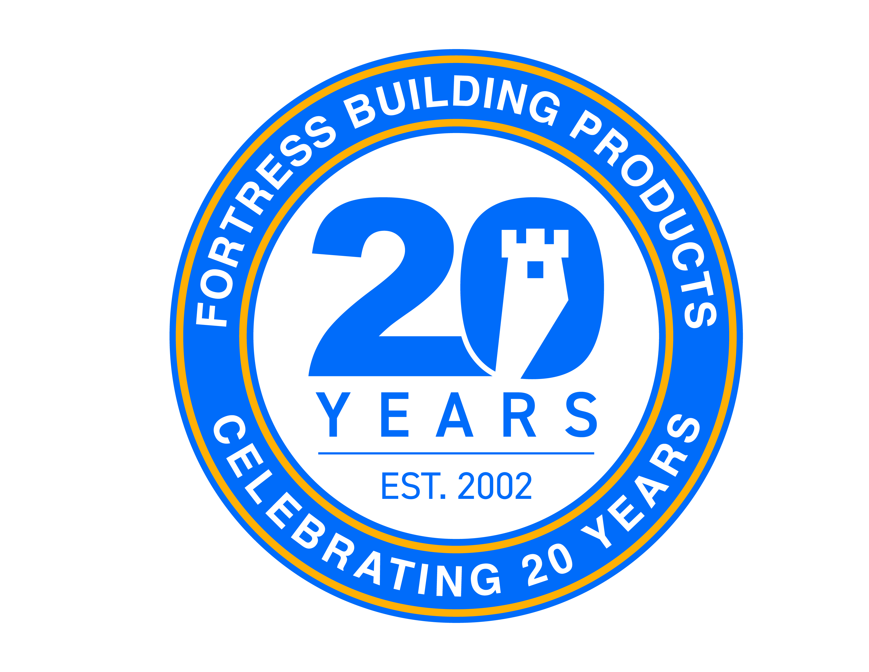 Fortress Building Products 20 year anniversary seal.