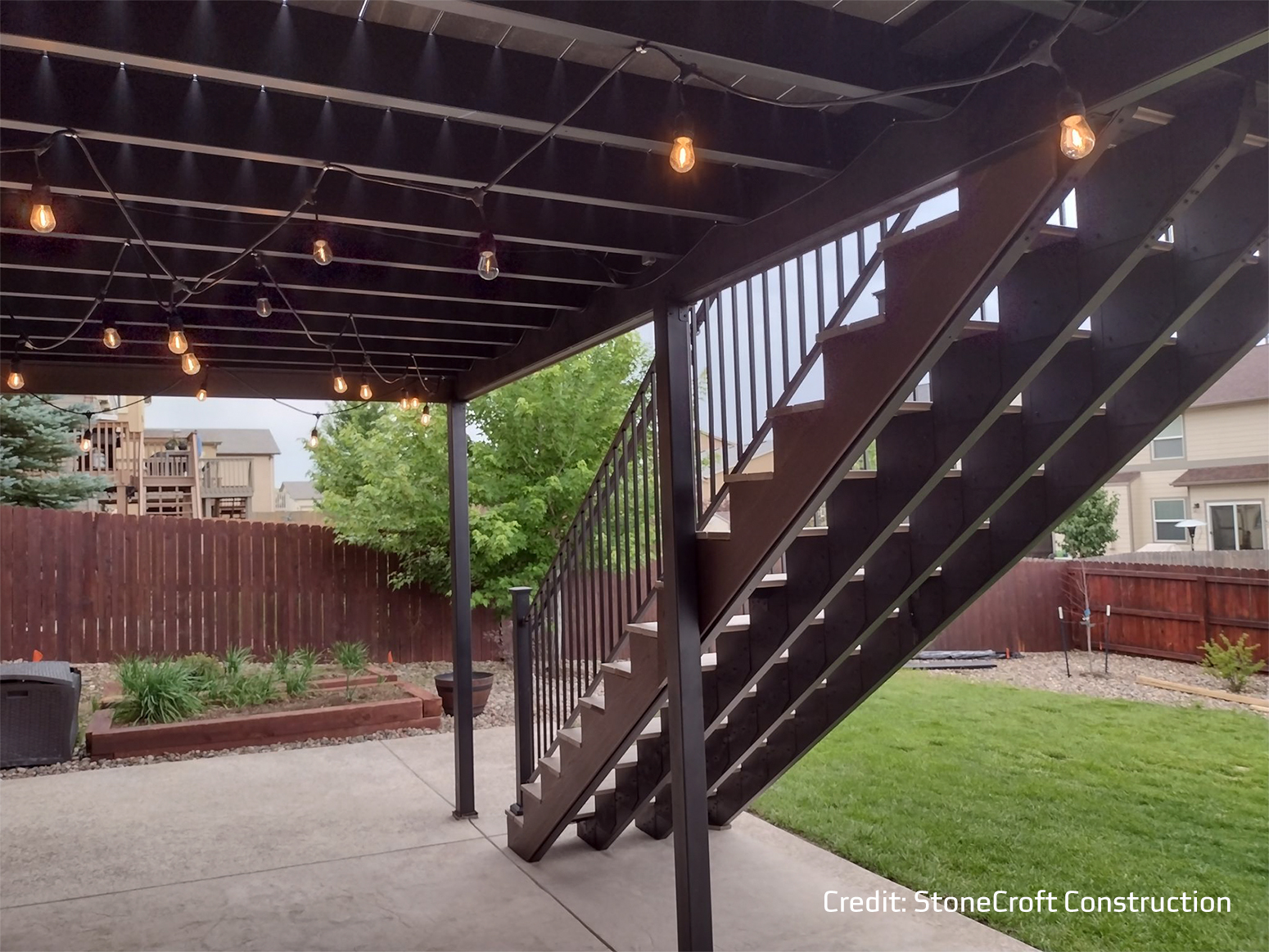 Underside of deck and deck stairs