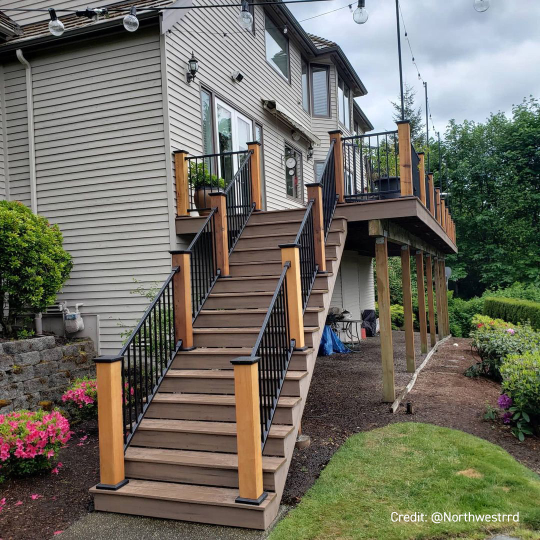 aluminum deck stair railing 