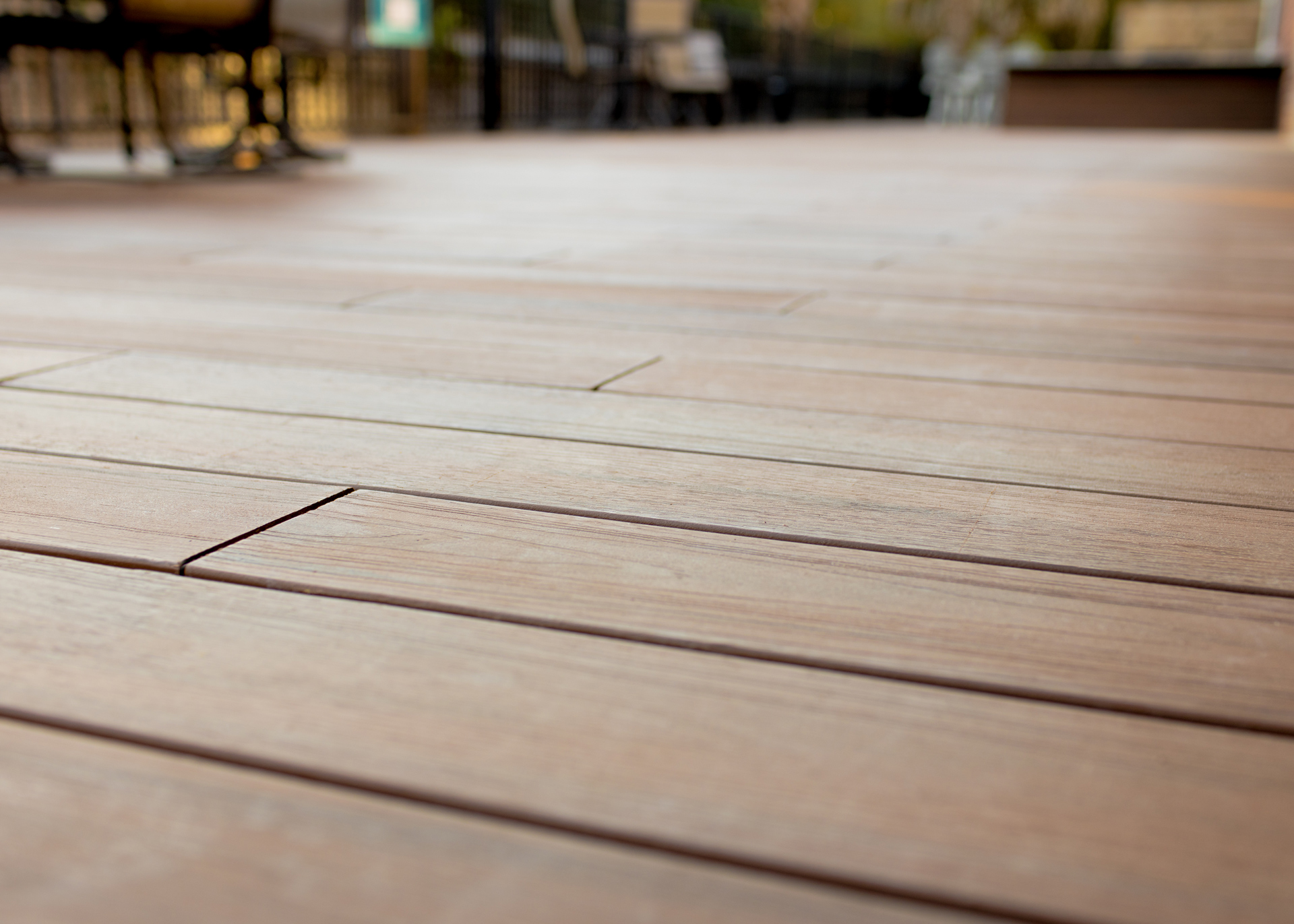 Composite decking close up