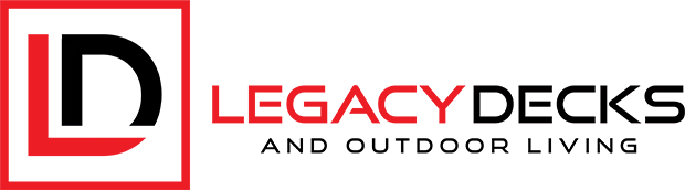 Legacy Decks and Outdoor Living logo in red and black